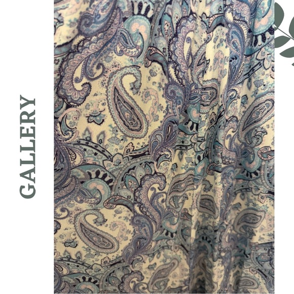 GALLERY Blue Purple Paisley Maxi Dress (US 12 / UK 16 / EUR 44) – Made in Spain - Picture 8 of 10